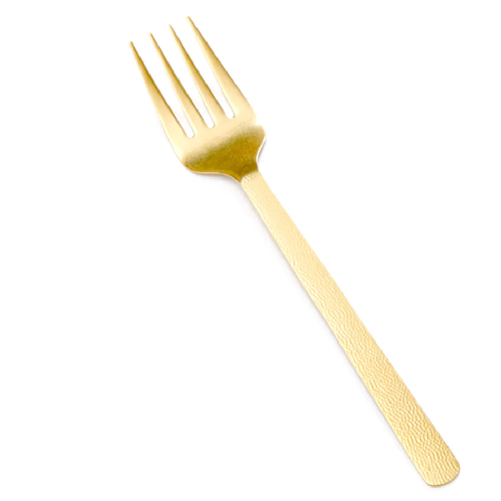 American Metalcraft GVHF 13 Inch Cold Meat Fork Hammered Vintage Gold Finish