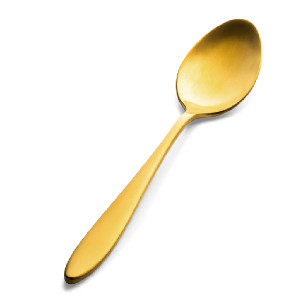 Bon Chef S4403GM 7.95 Inch Luce Soup and Dessert Spoon Gold Matte Finish Stainless Steel Bon Chef S4403GM 7.95 Inch Luce Soup and Dessert Spoon Gold Matte Finish Stainless Steel