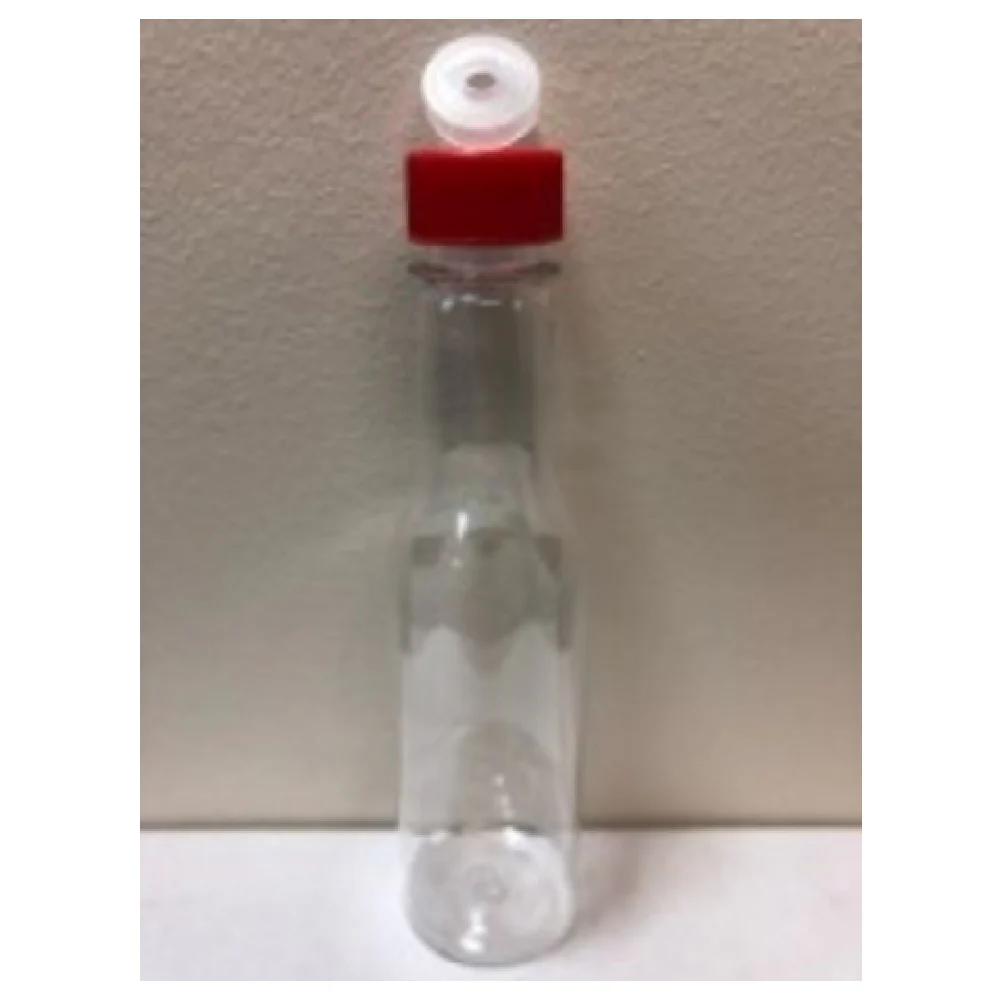 Buccaneer Container Corp 1012005030 5 Oz Glass Hot Sauce Squeeze Bottle with Red Lids
