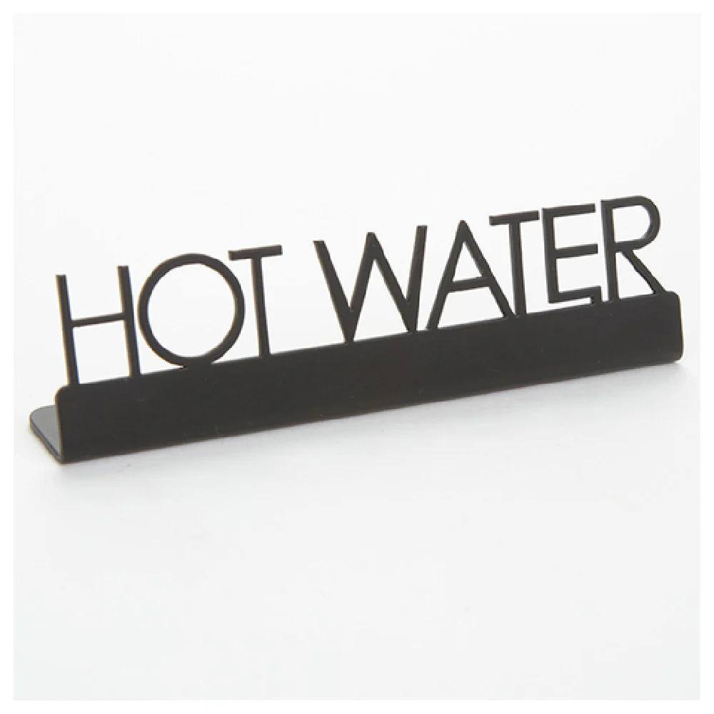 American Metalcraft SBHW5 5 Inch Sign hot Water Metal Black