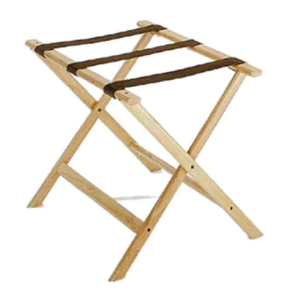 Central Specialties 277LT 26 Inch Economy Luggage Rack Wood Frame with Brown Straps Central Specialties 277LT 26 Inch Economy Luggage Rack Wood Frame with Brown Straps