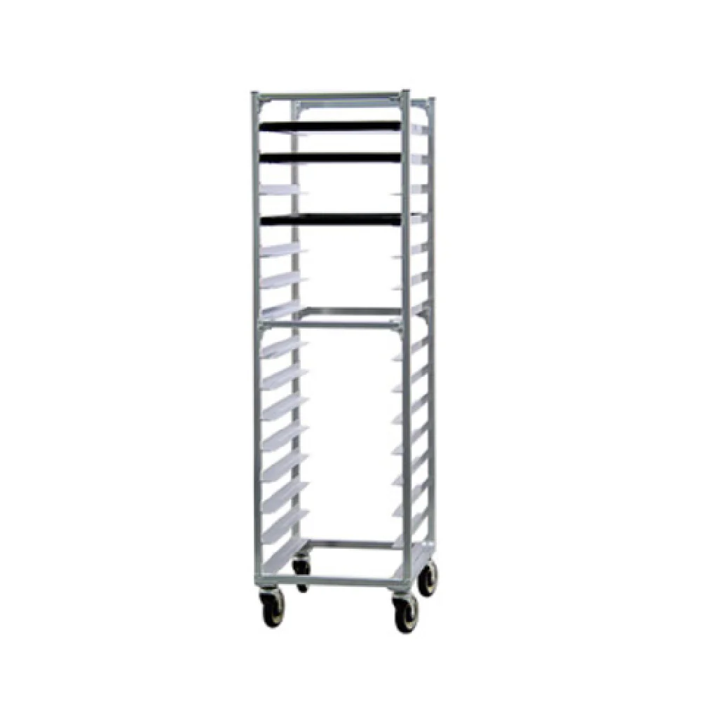 New Age Industrial 1332 20 Inch Mobile Bun Pan Rack Aluminum Open Sides