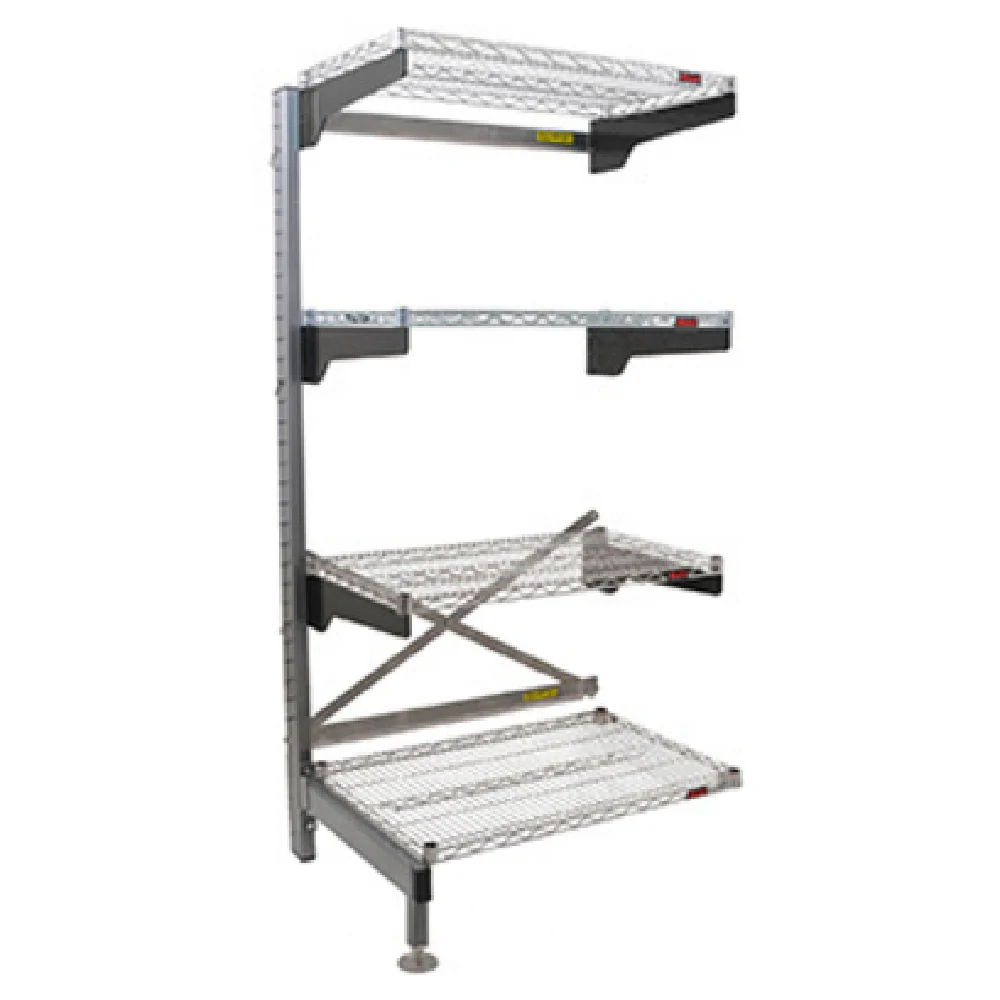 Eagle Q1848VG76A-4 49-1/2 Inch 4-Tier Cantilever Shelving Unit with Green Epoxy Finish Eagle Q1848VG76A-4 49-1/2 Inch 4-Tier Cantilever Shelving Unit with Green Epoxy Finish