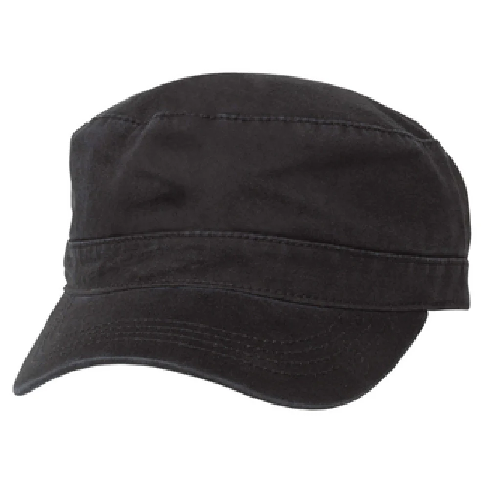Chef Works HC007BLK0 Adjustable Buckle Closure Military Cap Cotton Black