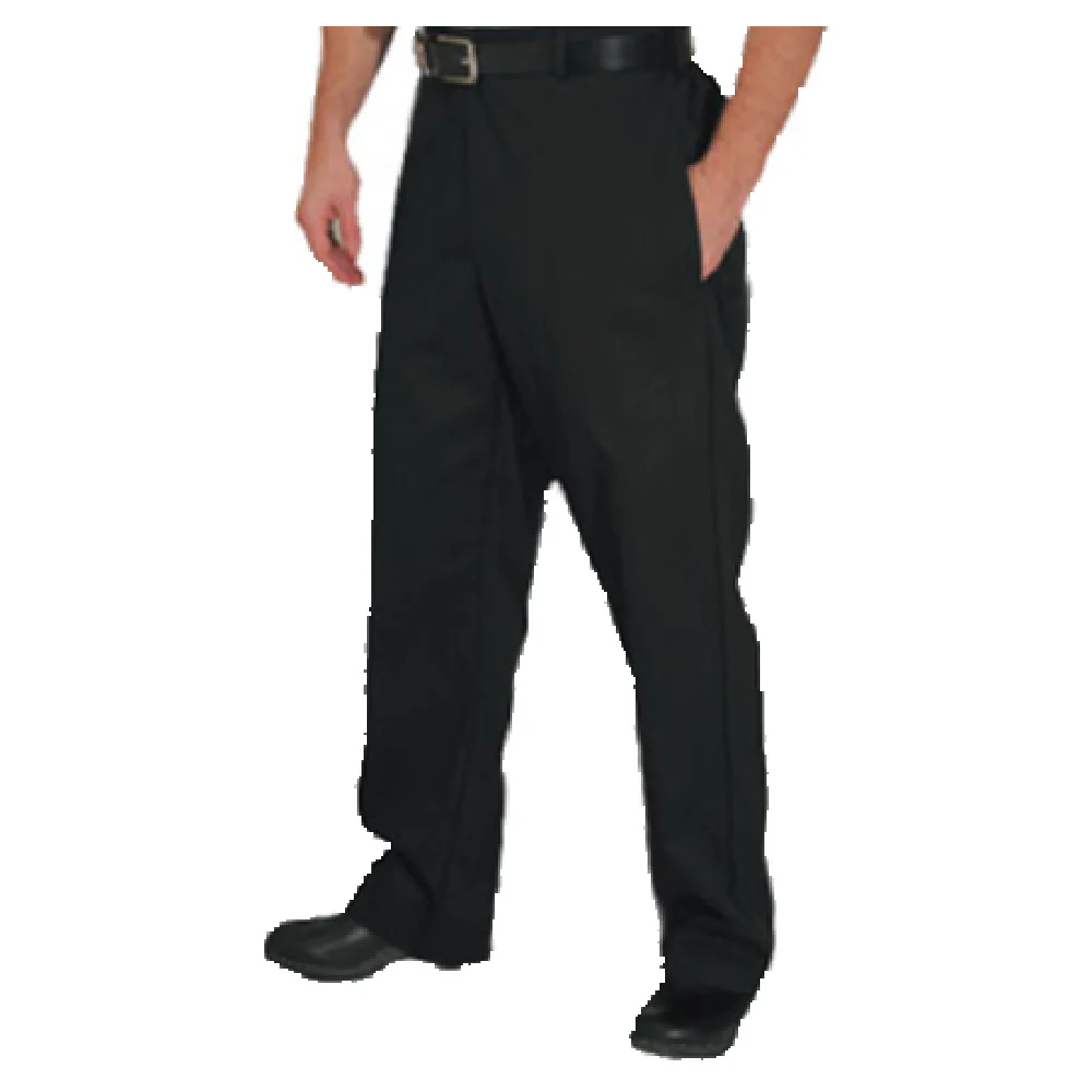 John Ritzenthaler Company P034BK-S Small Chef Pants with Zip Fly Black Poly Cotton Blend John Ritzenthaler Company P034BK-S Small Chef Pants with Zip Fly Black Poly Cotton Blend