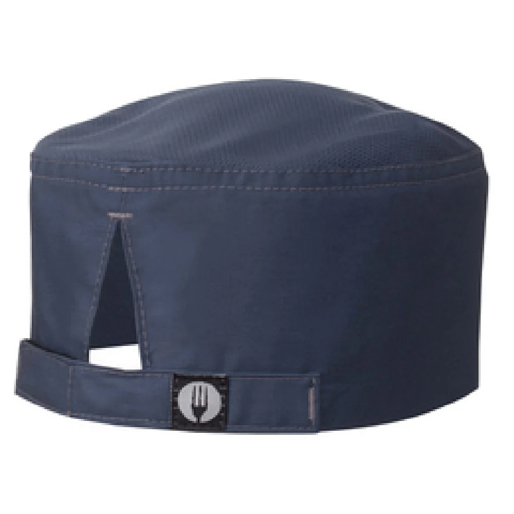 Chef Works HBLW014-BLU-0 Beanie Adjustable Velcro Closure Cool Vent Blue Poly Cotton