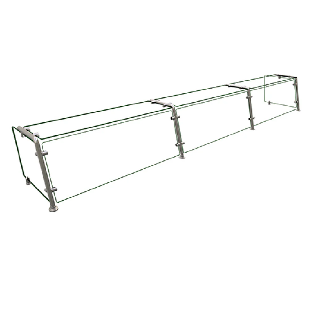 Hatco EP21-12018 120 Inch Full Service Pass-over Sneeze Guard Stainless Steel with Glass Hatco EP21-12018 120 Inch Full Service Pass-over Sneeze Guard Stainless Steel with Glass