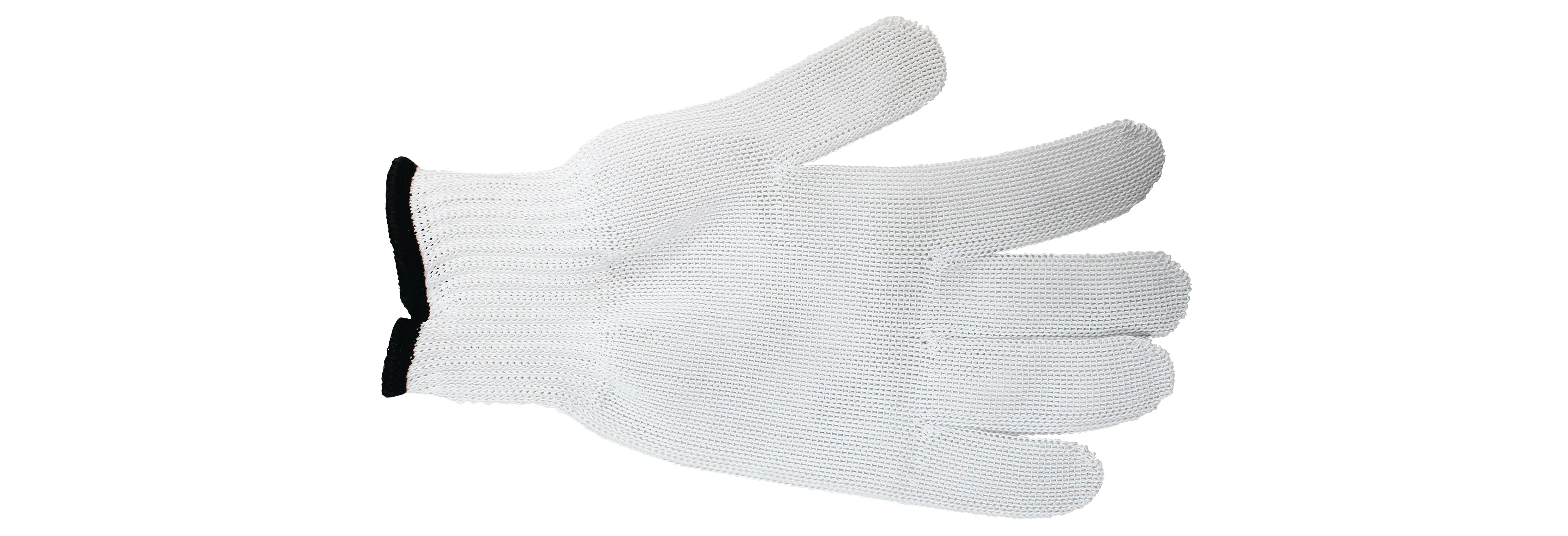 Tablecraft GLOVE5 X-large Cut Resistant Glove Stainless Steel White with Black Wrist Line Tablecraft GLOVE5 X-large Cut Resistant Glove Stainless Steel White with Black Wrist Line