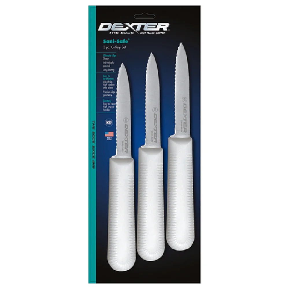 Dexter Russell S104SC-3PCP 3-1/4 Inch Blade 3 Inch Handle Knife High Carbon Stainless Steel with Scalloped Edge Dexter Russell S104SC-3PCP 3-1/4 Inch Blade 3 Inch Handle Knife High Carbon Stainless Steel with Scalloped Edge