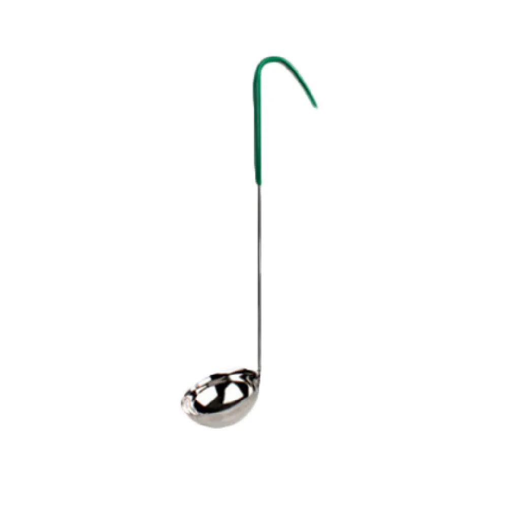 Thunder Group SLOL205 4 Oz Serving Ladle Heat Resistant Vinyl Handle Green Stainless Steel Thunder Group SLOL205 4 Oz Serving Ladle Heat Resistant Vinyl Handle Green Stainless Steel