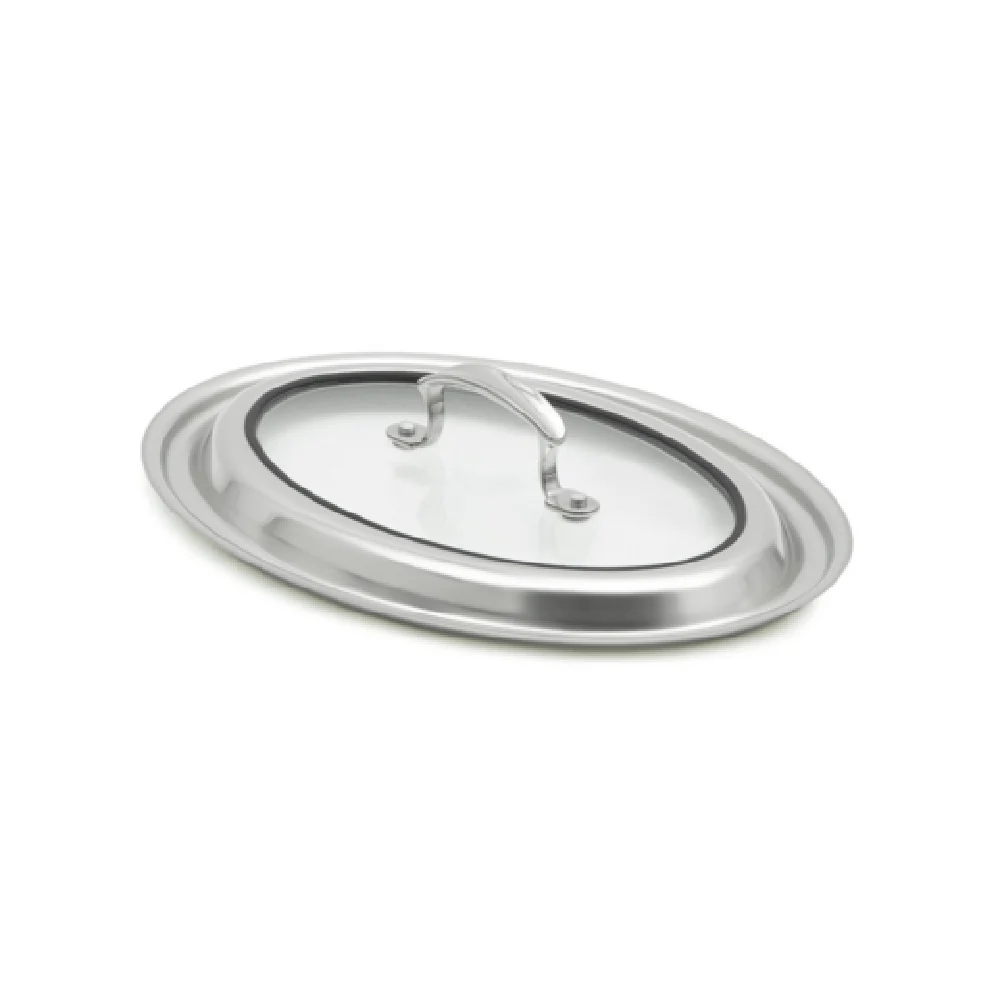 Vollrath 49412C 8-1/2 Inch Miramar Lid Oval Chafing Dish Cover Glass Stainless Steel Vollrath 49412C 8-1/2 Inch Miramar Lid Oval Chafing Dish Cover Glass Stainless Steel