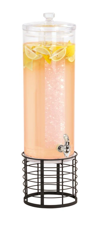 Cal Mil 22603-3-13 8-1/2 Inch Steel Beverage Dispenser 3 Gallon Capacity with Drip Tray Cal Mil 22603-3-13 8-1/2 Inch Steel Beverage Dispenser 3 Gallon Capacity with Drip Tray