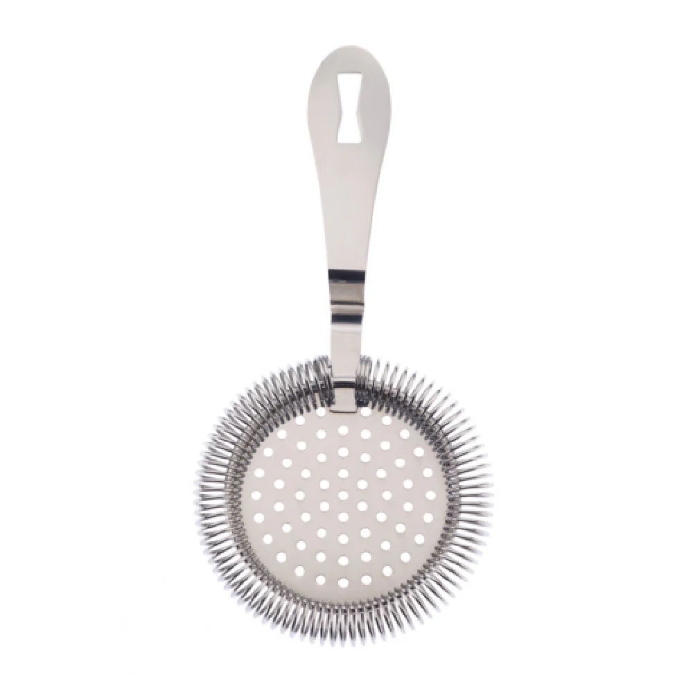 Mercer Culinary M37218 7 1/4 Inch Bar Strainer with Hanging Hole Stainless Steel Mercer Culinary M37218 7 1/4 Inch Bar Strainer with Hanging Hole Stainless Steel