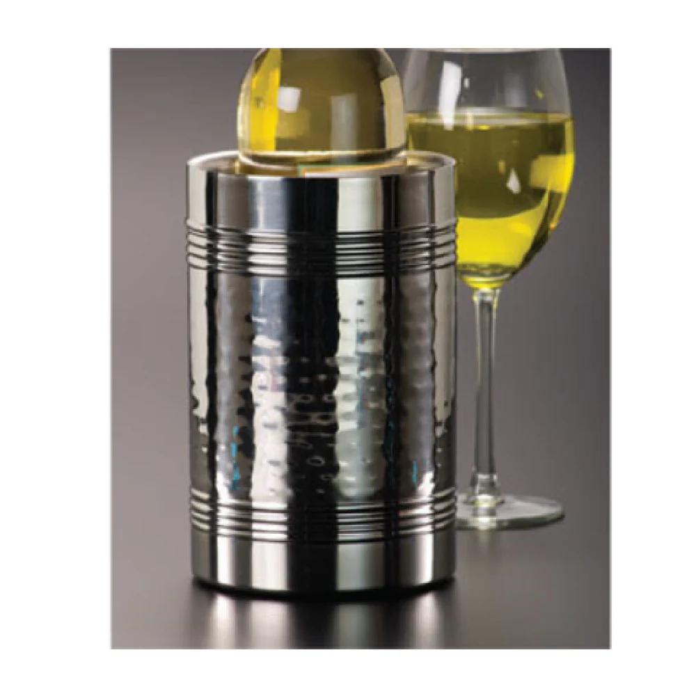 American Metalcraft HMWC75 4-3/4 Inch Diameter Hammered Finish Wine Cooler Stainless Steel