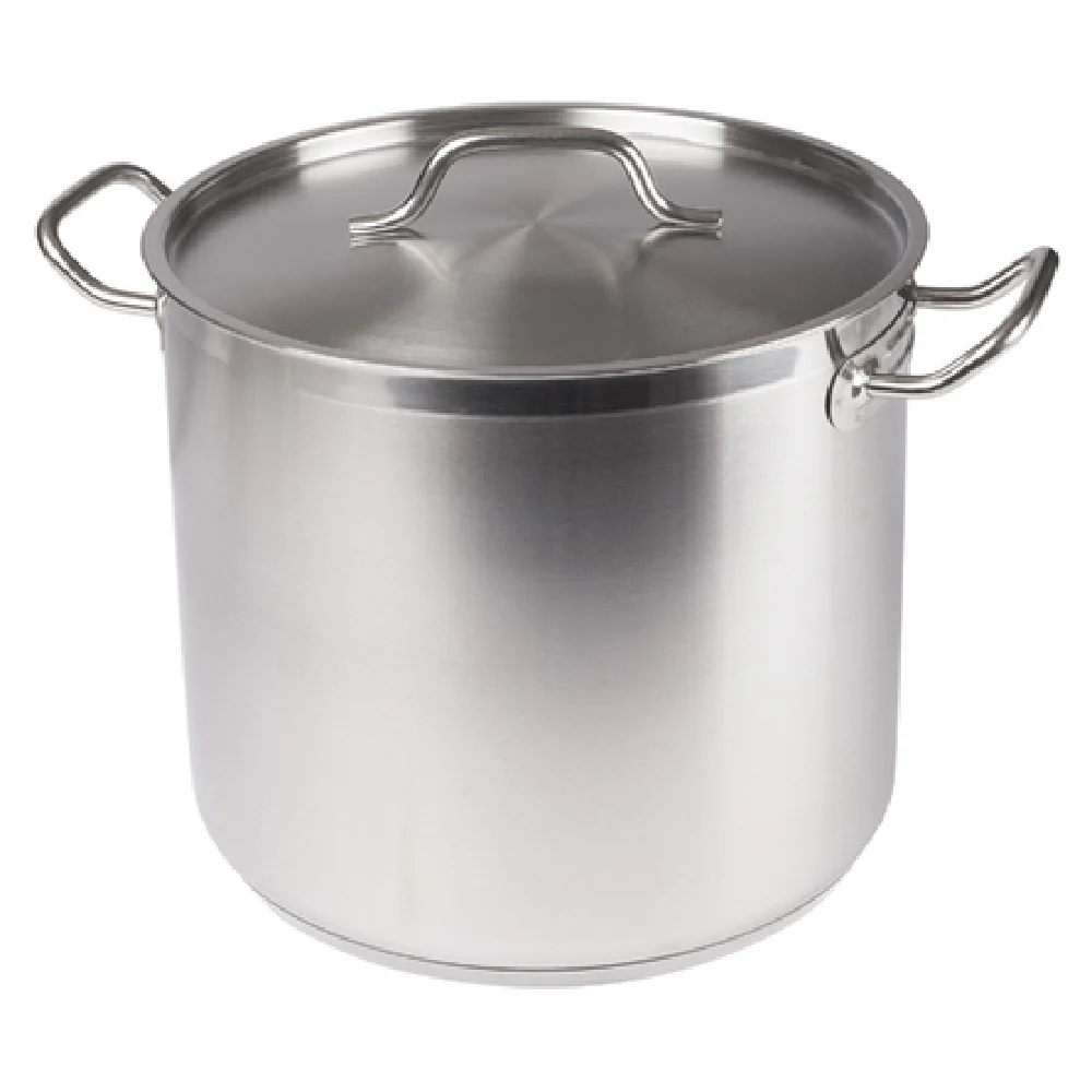 Winco SST-20 20 Quarts Stock Pot with Lid and Welded Handles Induction Ready Stainless Steel Winco SST-20 20 Quarts Stock Pot with Lid and Welded Handles Induction Ready Stainless Steel