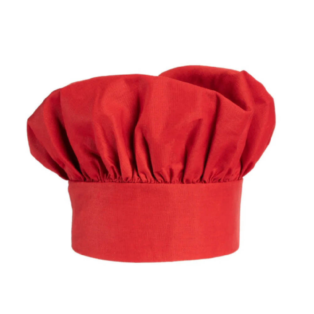 Chef Approved 167CHFHATRD 13 Inch Adjustable Chef's Hat Red Poly-Cotton Blend