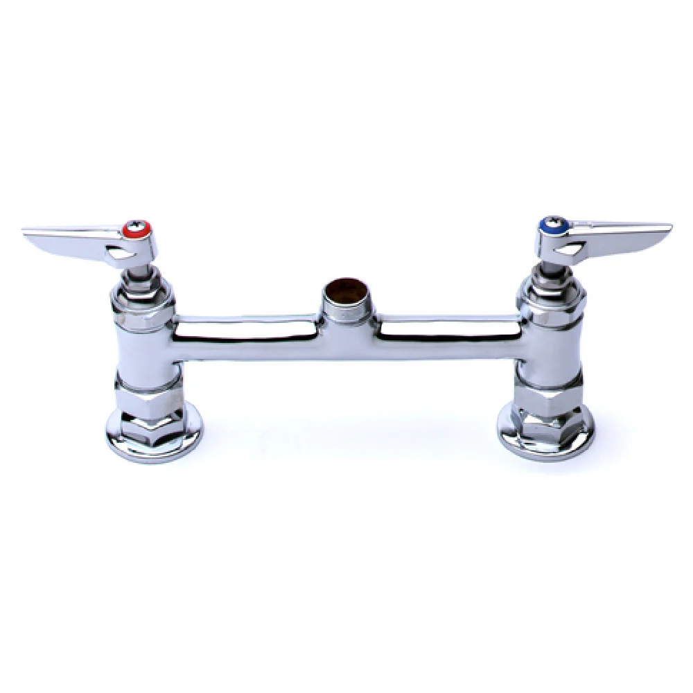 T&S Brass B-0220-CR-LN 8 Inch Deck Mount Mixing Faucet Low Lead ADA Compliant
