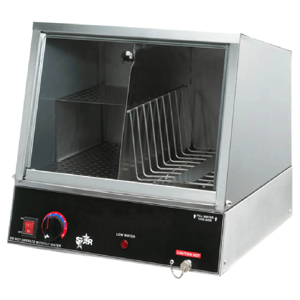 Star 70SSA_230/50/1 18 to 19 Inch Hot Dog Steamer with Juice Tray Stainless Steel Star 70SSA_230/50/1 18 to 19 Inch Hot Dog Steamer with Juice Tray Stainless Steel