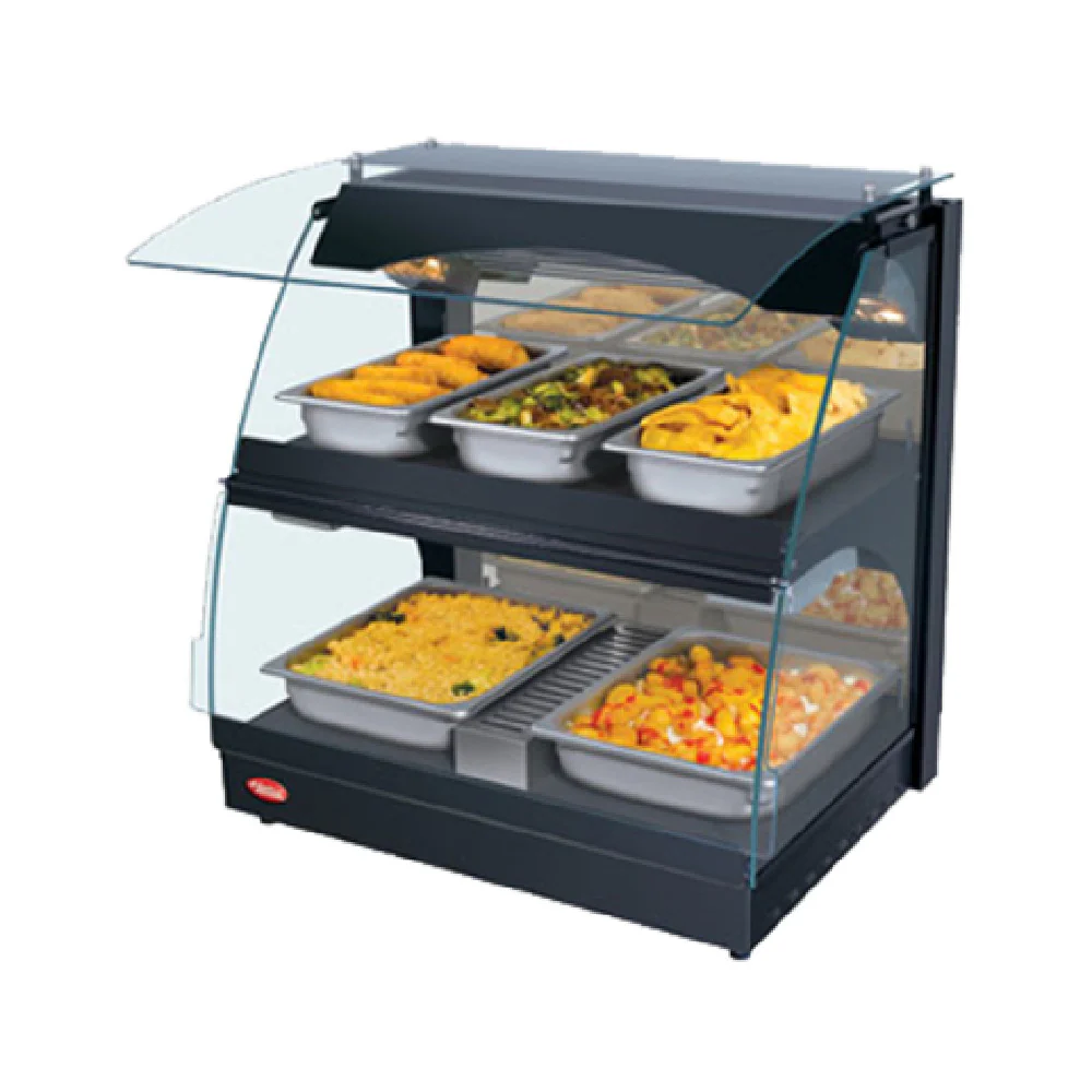 Hatco GRCMW-1DH 26 Inch Curved Merchandising Warmer with Humidified Shelf