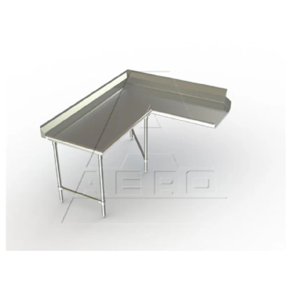AERO Manufacturing 2CDC-L-120 60 Inch Clean Dishtable Corner Design Stainless Steel