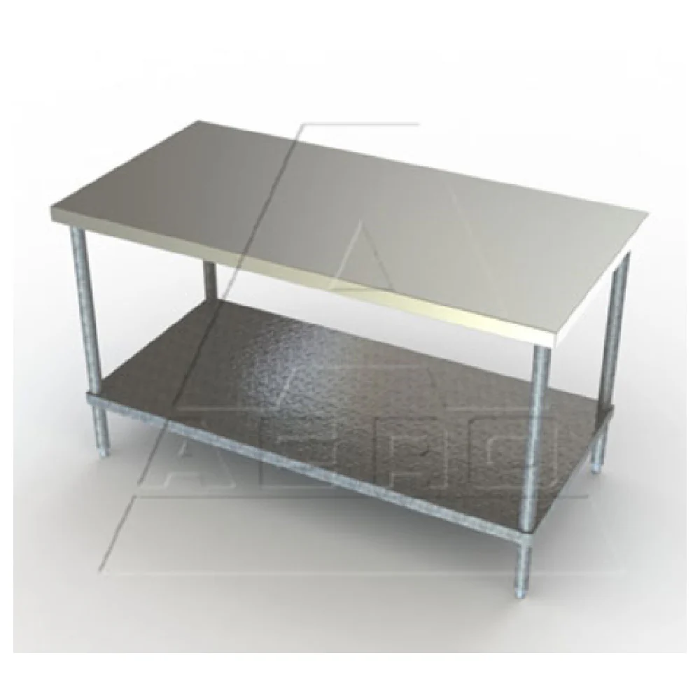 AERO Manufacturing PTG-3060 60 Inch Economy Work Table Stainless Steel Top with Sound Deadened AERO Manufacturing PTG-3060 60 Inch Economy Work Table Stainless Steel Top with Sound Deadened