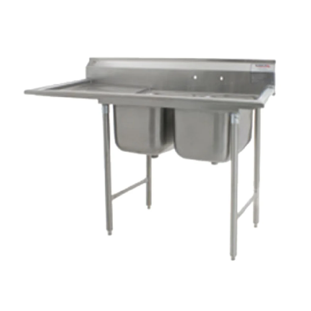 Eagle 414-18-2-18L-X 60 Inch Two Compartment Sink with Galvanized Base Eagle 414-18-2-18L-X 60 Inch Two Compartment Sink with Galvanized Base