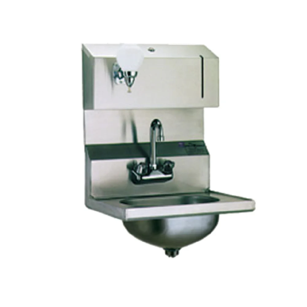 Eagle HSA-10-FDP 13 Inch Hand Sink Wall Mount with Gooseneck Faucet Stainless Steel Eagle HSA-10-FDP 13 Inch Hand Sink Wall Mount with Gooseneck Faucet Stainless Steel