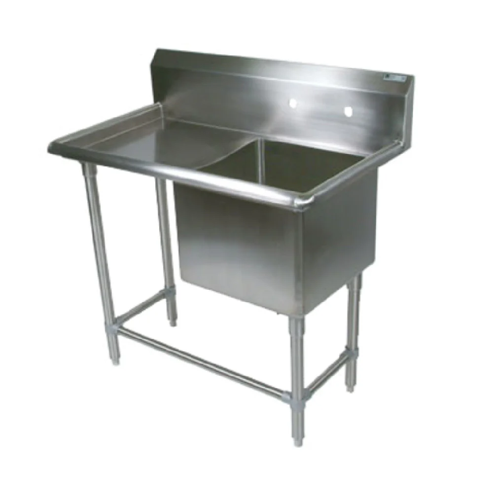 John Boos 41PB1620-1D18L 38-3/16 Inch Sink Stainless Steel with Left Drainboard John Boos 41PB1620-1D18L 38-3/16 Inch Sink Stainless Steel with Left Drainboard