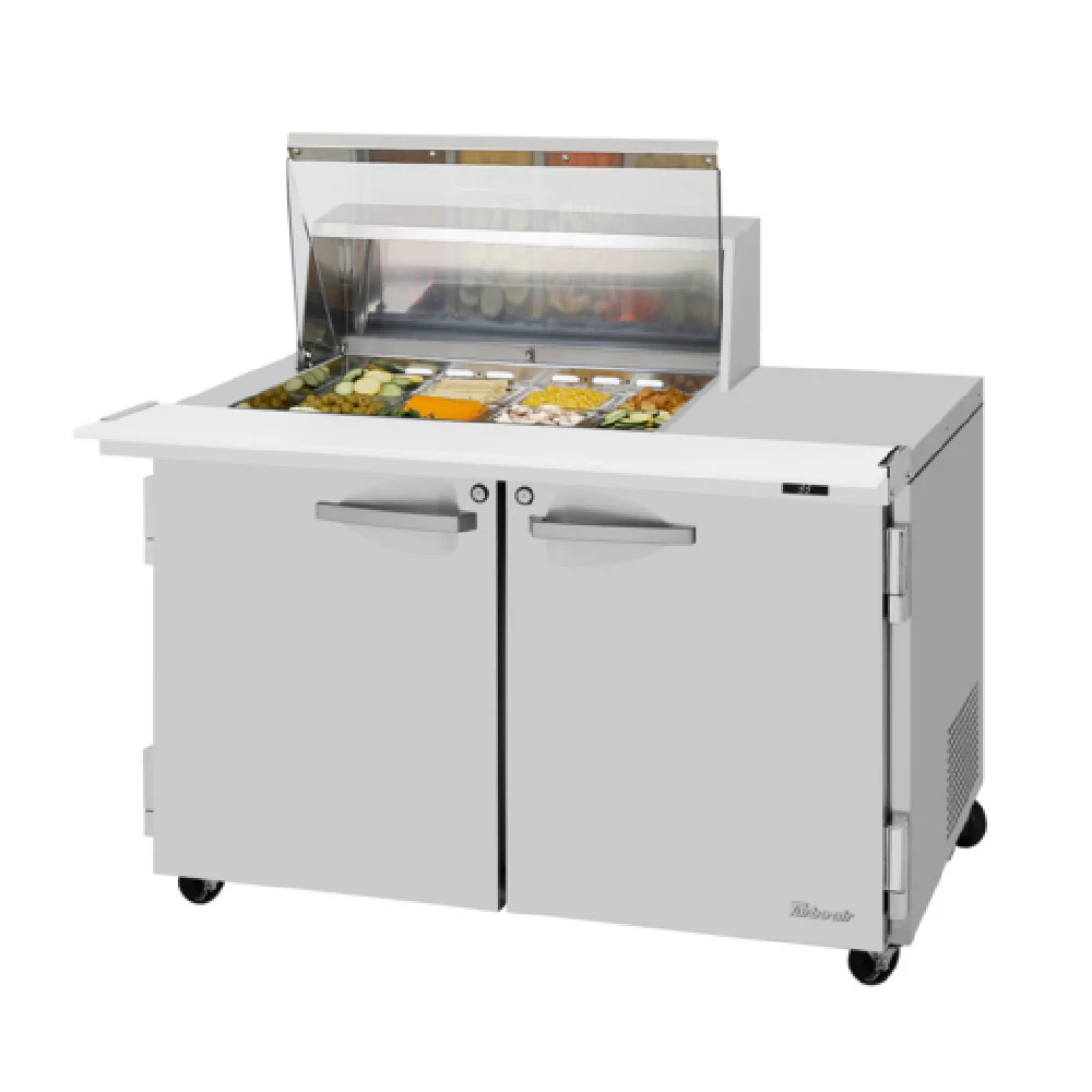 Turbo Air PST-48-12M-N-CL 48 Inch PRO Series Refrigerated Counter with Clear Lid Turbo Air PST-48-12M-N-CL 48 Inch PRO Series Refrigerated Counter with Clear Lid