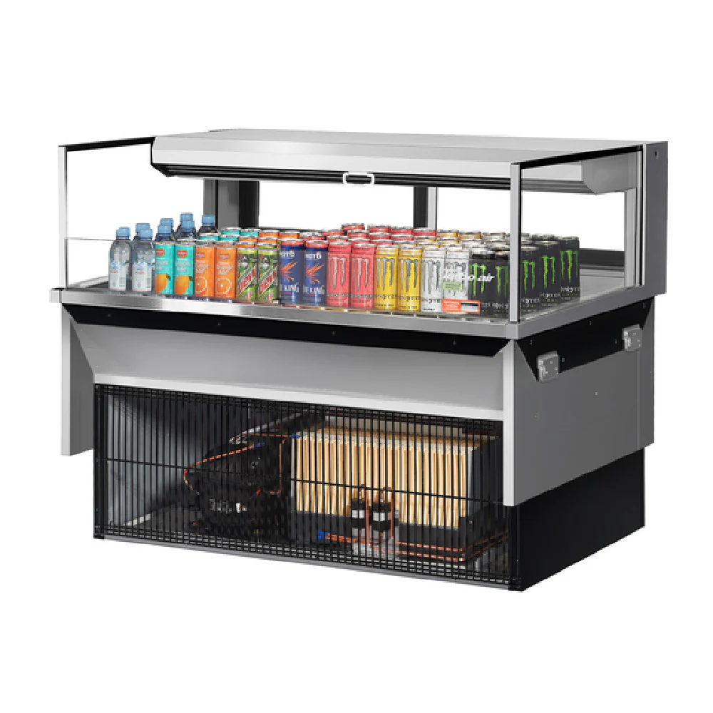 Turbo Air TOM-48L-UFD-S-1SI-N 48 Inch Drop-In Display Case Stainless Steel with LED Lighting