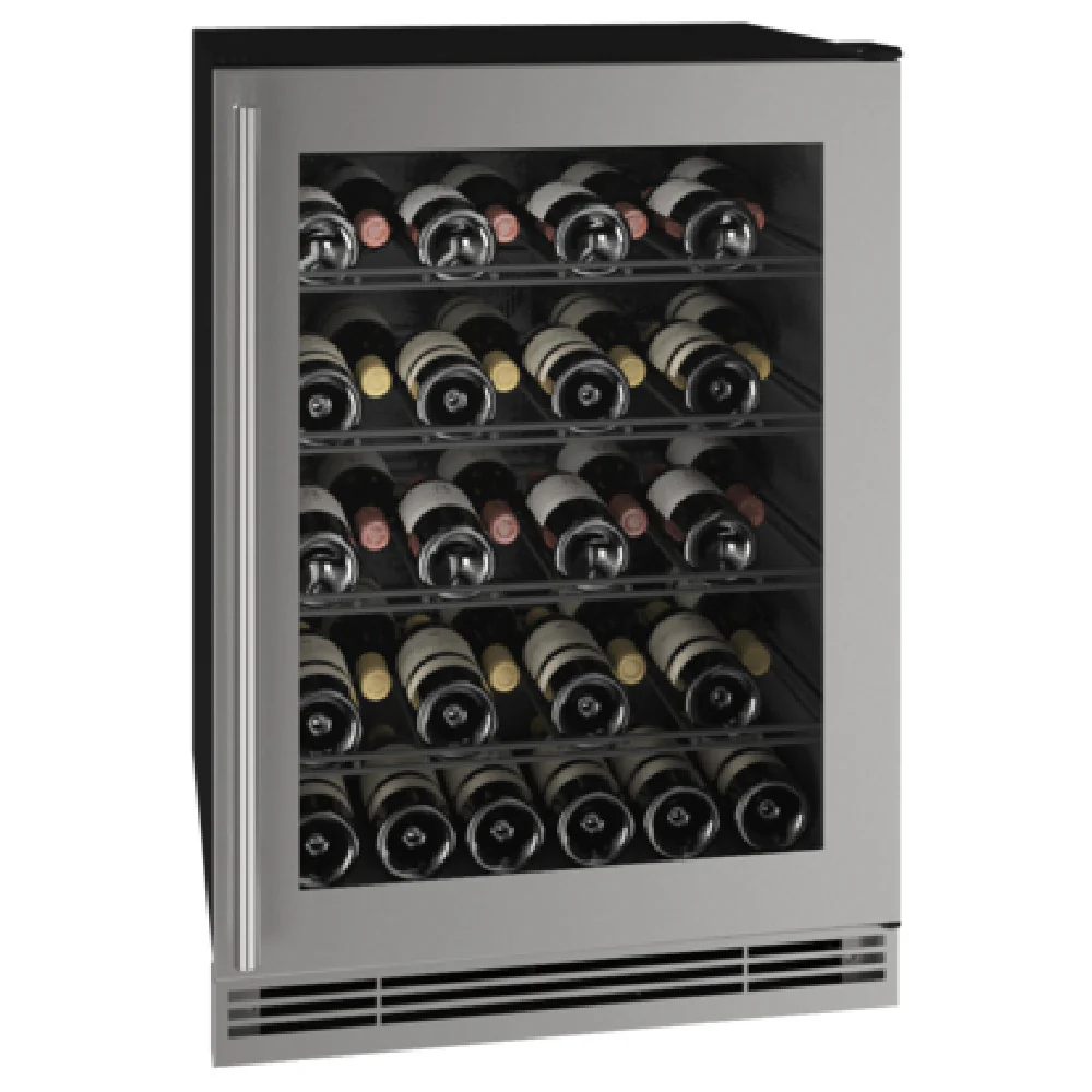 U-Line Corporation UHWC024-SG01A 24 Inch Undercounter Wine Refrigerator Black Stainless Steel U-Line Corporation UHWC024-SG01A 24 Inch Undercounter Wine Refrigerator Black Stainless Steel