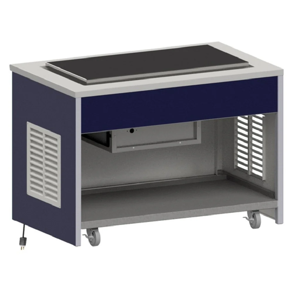 Atlas Metal INFRF-6 91-1/2 Inch Mobile Frost Top Unit with Open Cabinet Design Atlas Metal INFRF-6 91-1/2 Inch Mobile Frost Top Unit with Open Cabinet Design