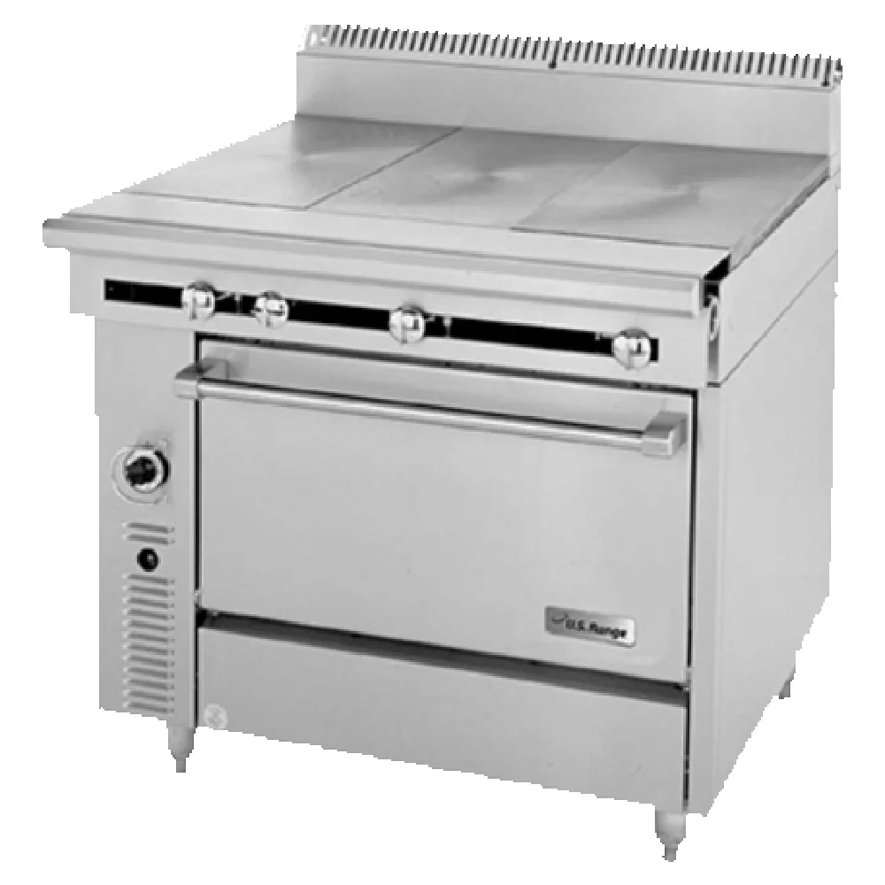 Garland C0836-8_NAT 36 Inch Gas Range with (3) 12 Inch Hot Tops 75000 BTU