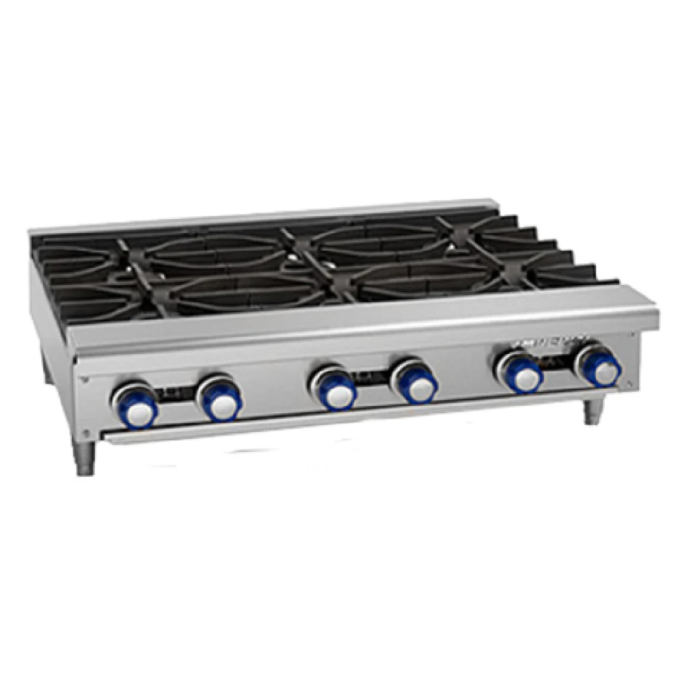 Imperial IHPA-2-12_LP 12 Inch countertop gas hotplate with 2 burners 64000 BTU