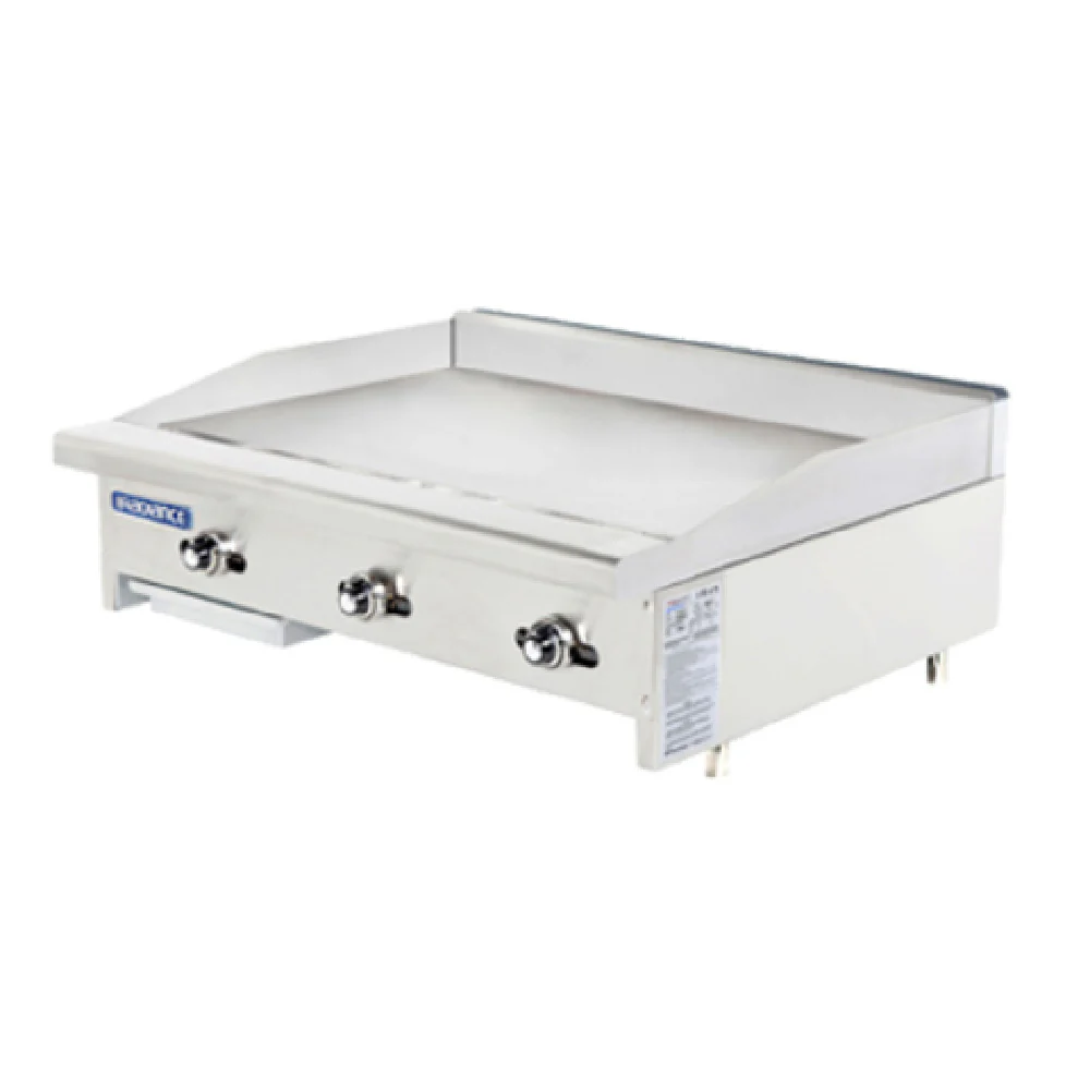 Turbo Air TATG-36_LP 36 Inch Countertop Gas Griddle 3 Burner 66000 BTU Turbo Air TATG-36_LP 36 Inch Countertop Gas Griddle 3 Burner 66000 BTU