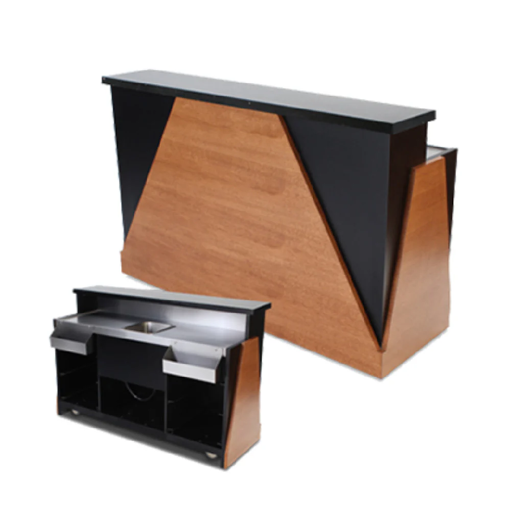 Forbes Industries 5777-6 26 Inch Mobile Bar with Sink and Speed Rails Black Laminate Forbes Industries 5777-6 26 Inch Mobile Bar with Sink and Speed Rails Black Laminate
