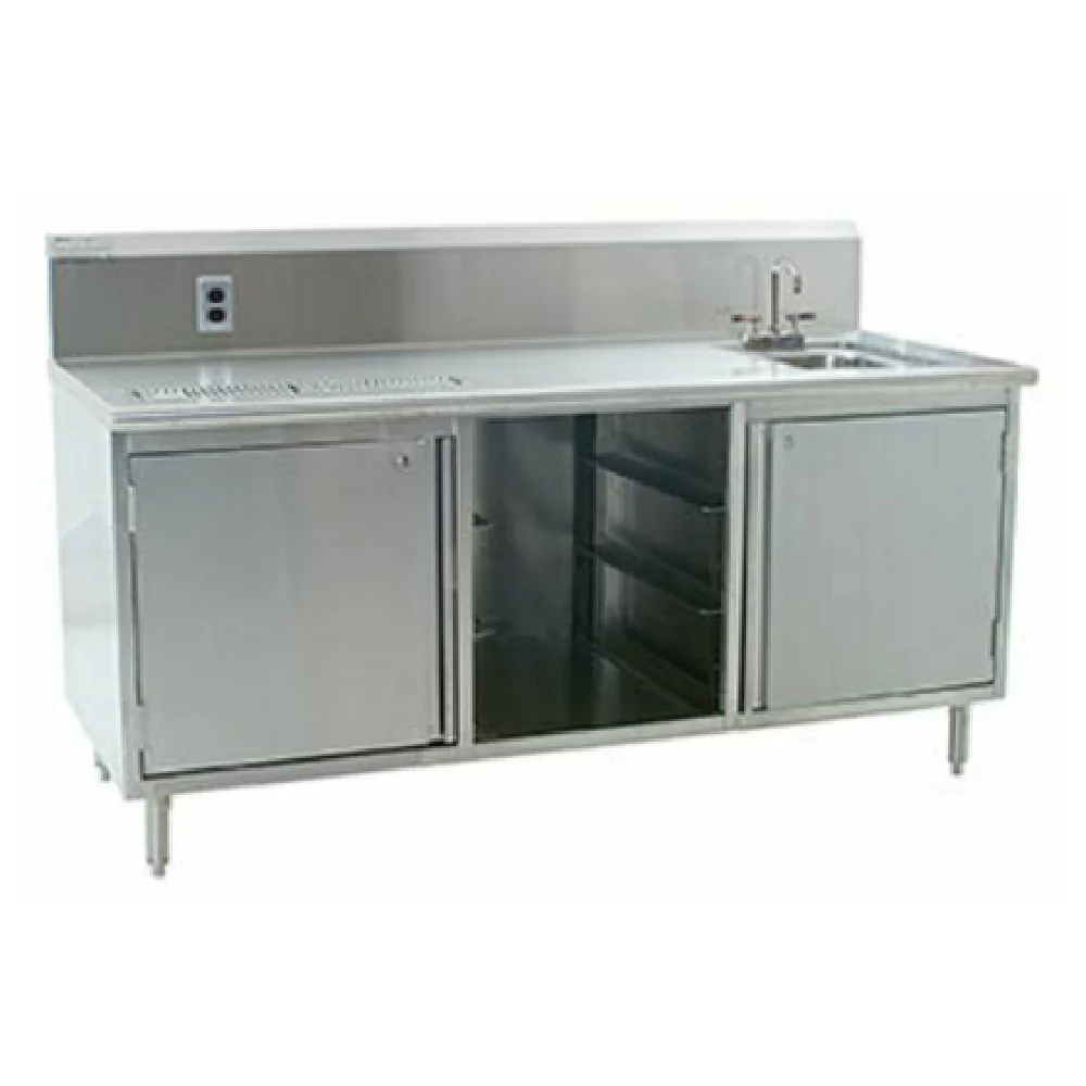 Eagle BEV3060SE-10BS/R 60 Inch Stainless Steel Beverage Counter with Sink and Urn Trough
