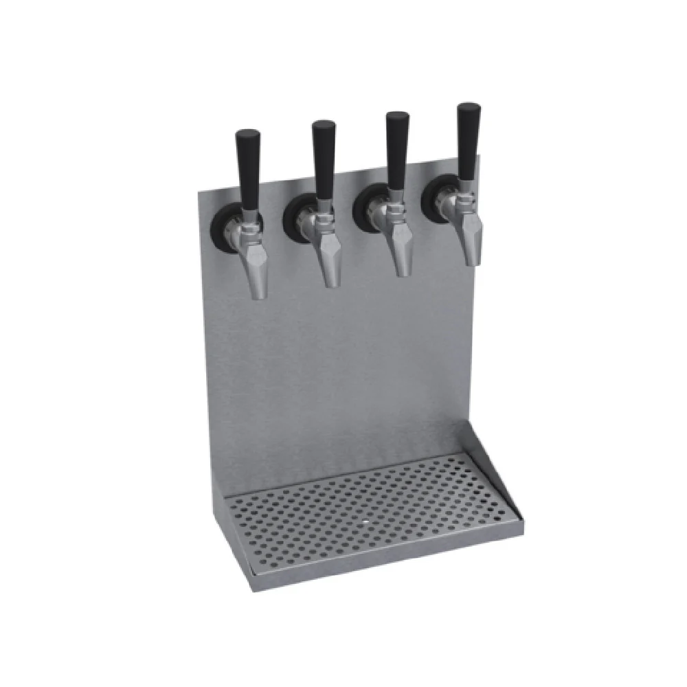 Optional 15 Inch Stainless Steel Wall Mounted Drip Tray for Four Faucet, Krowne KWMDT-4S