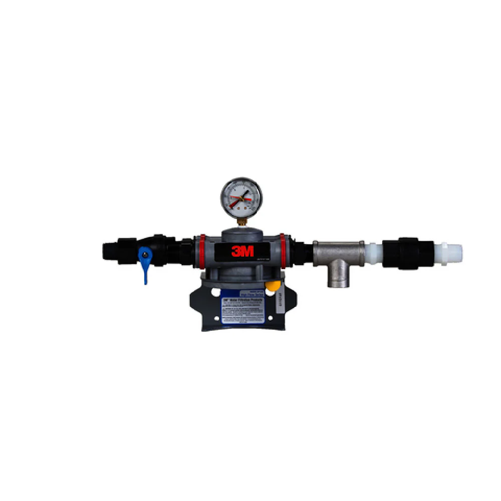 3M DP1XX 17 Inch Water Filtration Manifold Assembly with Pressure Gauge