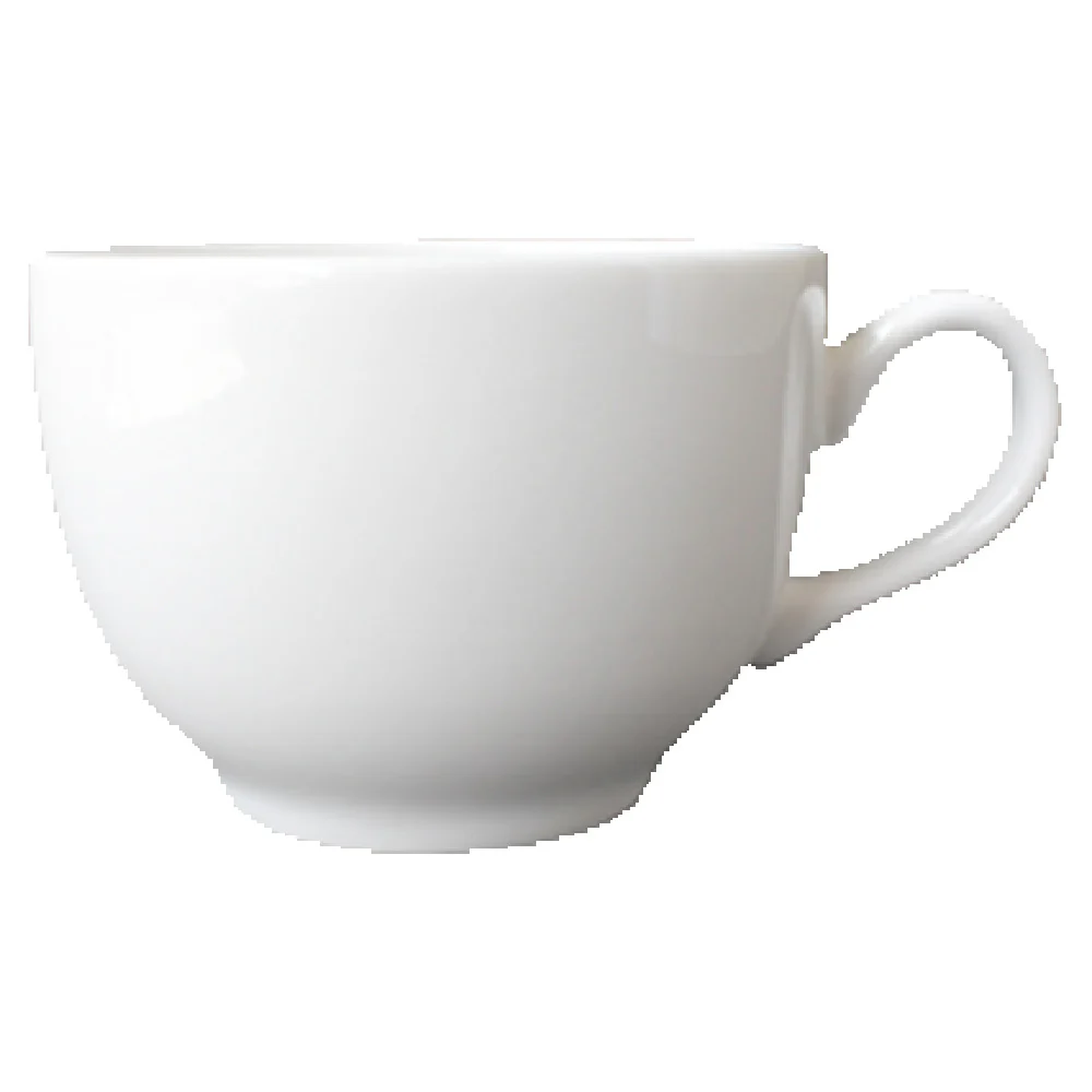 Vertex China LD-T1 8 Oz Cup with Handle Porcelain Bone White - 3 Dozen Packs