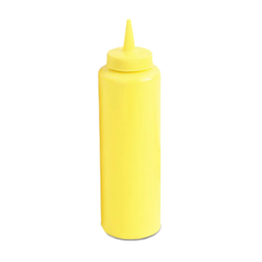 Vollrath 52065 12 Oz Squeeze Bottle Yellow Plastic Slim Profile Made in USA