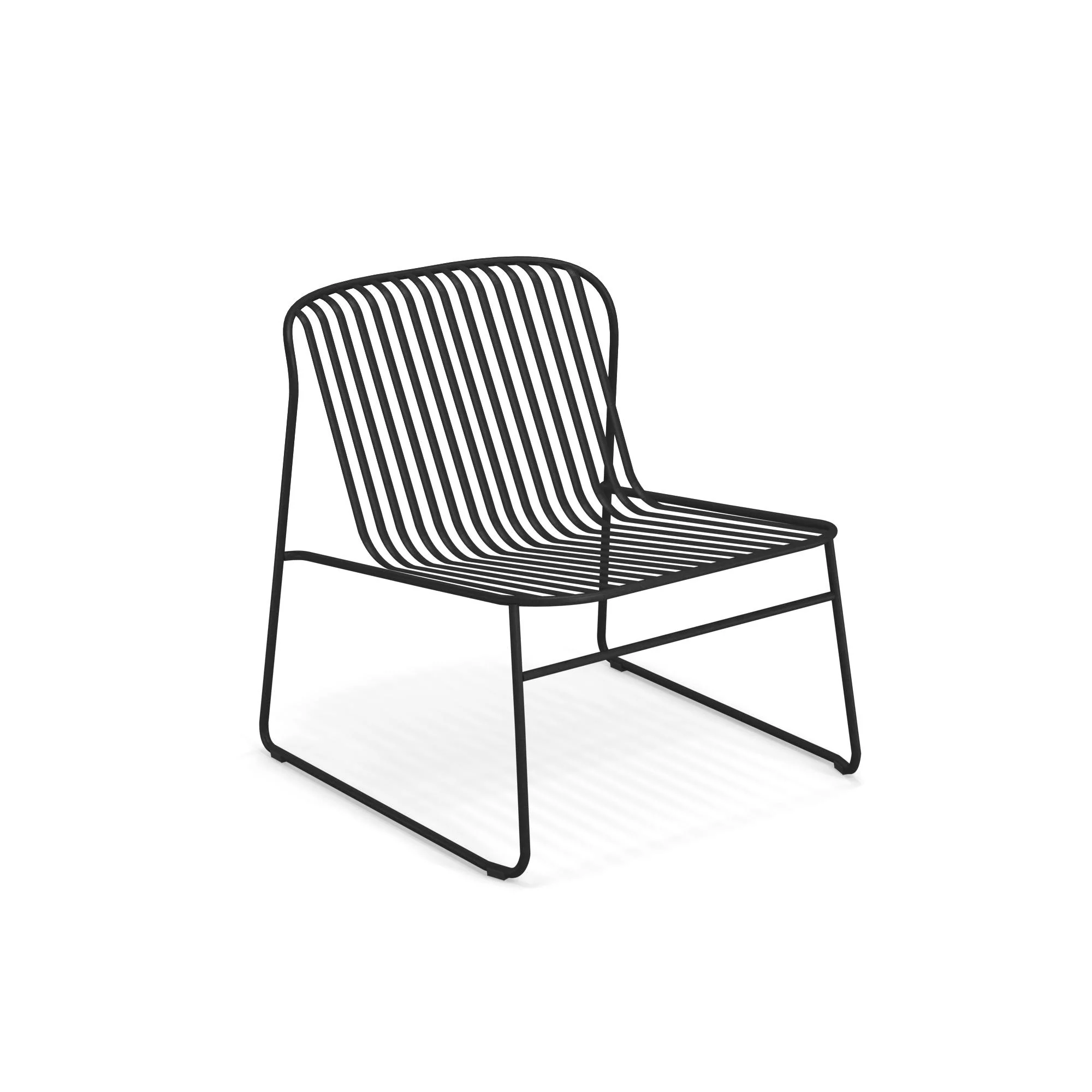 emuamericas llc E437-24 26 Inch Riviera Stacking Lounge Chair Steel Wrought Iron
