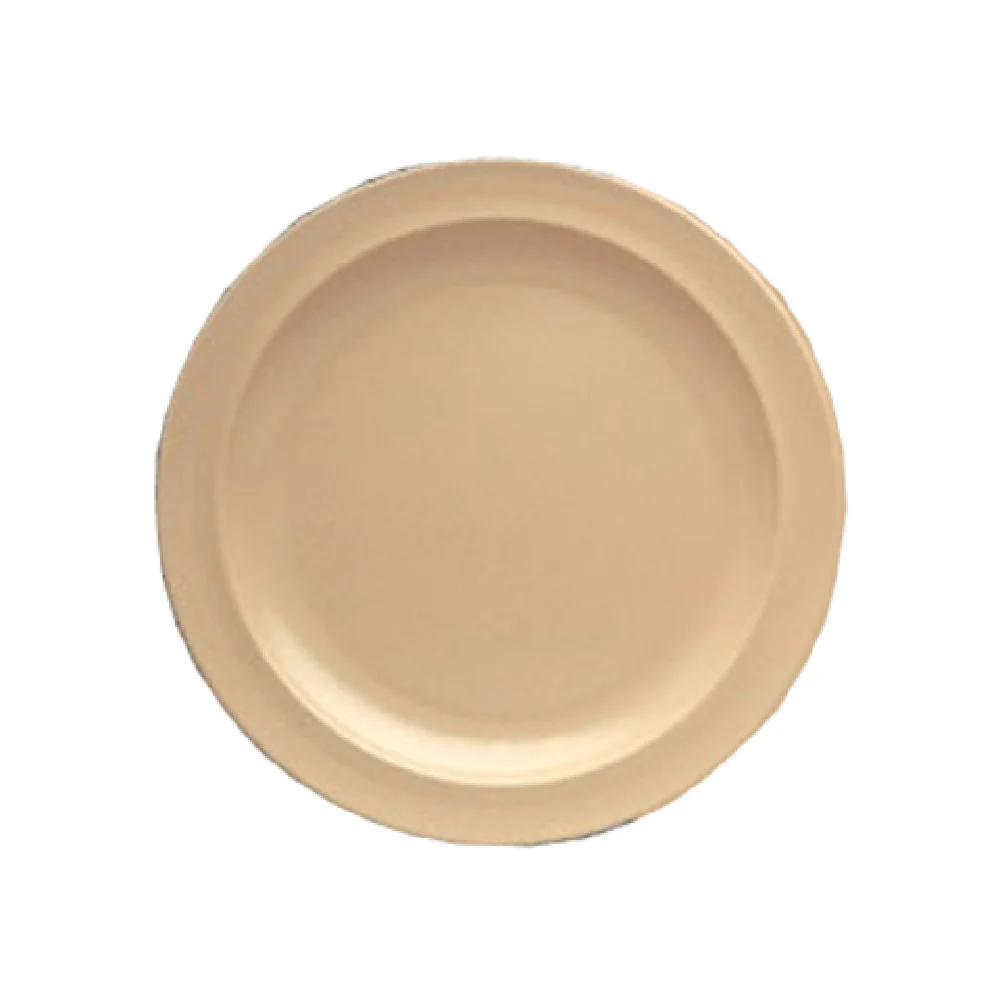 Yanco NS-108T 8 Inch Round Plate Dishwasher Safe Heavyweight Melamine Tan
