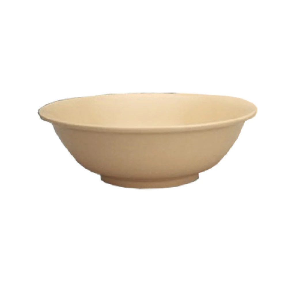 Yanco NS-5065T 30 Oz Melamine Bowl Rimless Dishwasher Safe Tan 7-1/2 Inch