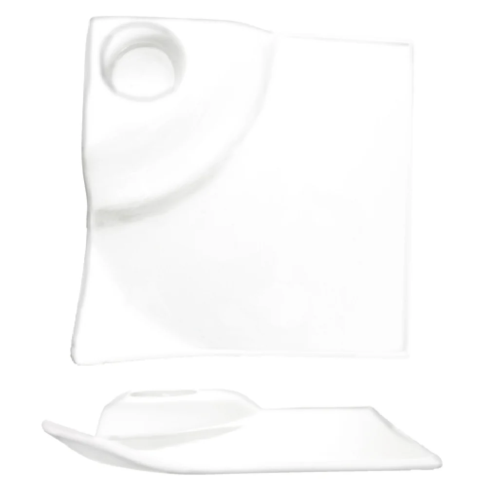 International Tableware EL-1200 12 Inch Square Plate Lead Free Porcelain with Well International Tableware EL-1200 12 Inch Square Plate Lead Free Porcelain with Well