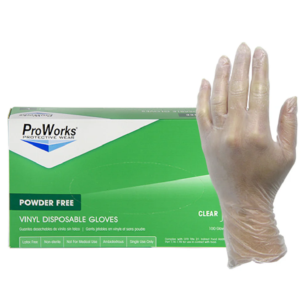 JMC Janitorial HOSPECO-GLV103FX Vinyl Glove-Powder Free Extra Large 3 Mil JMC Janitorial HOSPECO-GLV103FX Vinyl Glove-Powder Free Extra Large 3 Mil