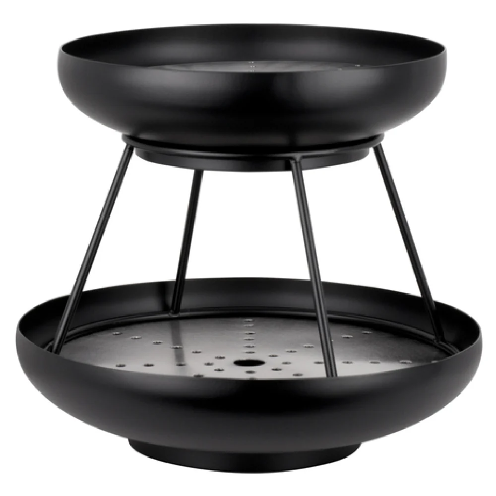 Steelite 5856JX62 11 Inch 2-Tier Coupe Seafood Stand Black Stainless Steel Steelite 5856JX62 11 Inch 2-Tier Coupe Seafood Stand Black Stainless Steel