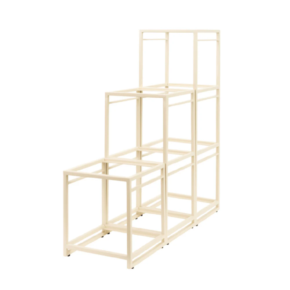 Steelite 7365MW343 13.875 Inch Square Tiered Riser Metal Ivory Pivot Steelite 7365MW343 13.875 Inch Square Tiered Riser Metal Ivory Pivot