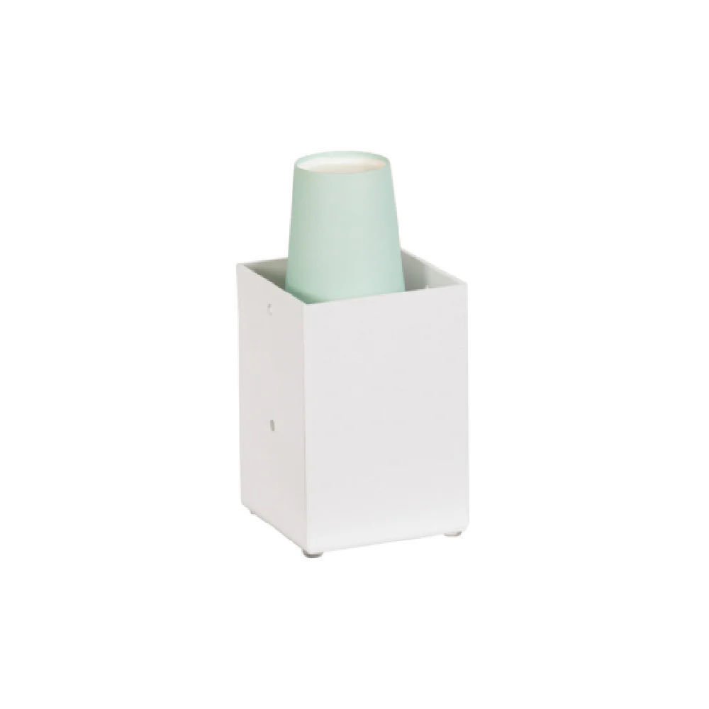 Cal Mil 787-15 4.25 Inch White Metal Napkin Holder with Classic Design