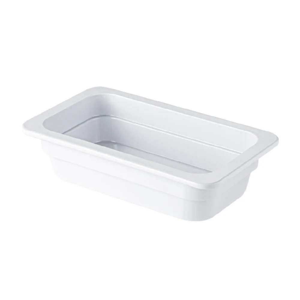 CAC China MLBF-104-W 10 Inch Buffet Pan Melamine White with Case CAC China MLBF-104-W 10 Inch Buffet Pan Melamine White with Case